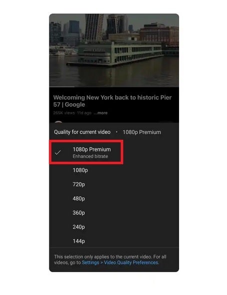 YouTube Premium members using iOS will get to view 1080p content using an enhanced bitrate. Image credit 9to5Google - Useful new features are coming to YouTube Premium