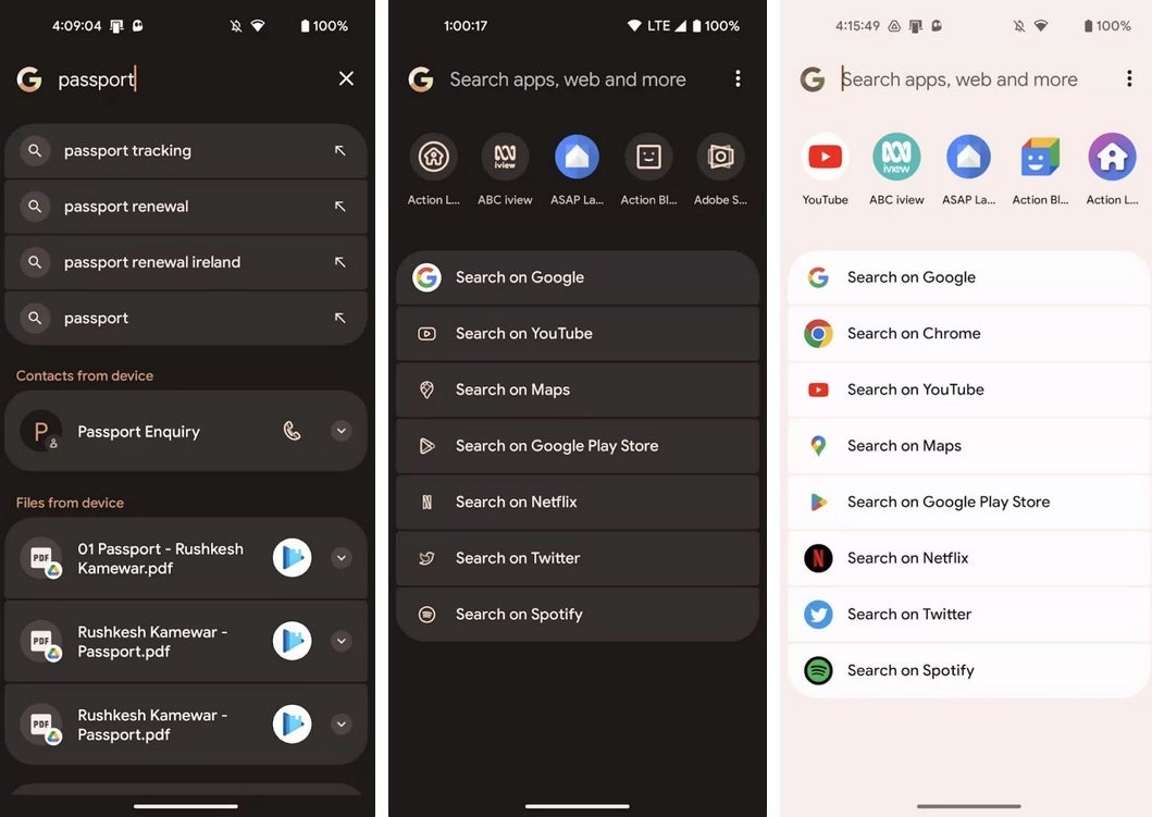 The Pixel Search app brings the Pixel Launcher's search experience to non-Pixel phones. Image credit AndroidAuthority - Third-party app brings the Pixel Launcher's search experience to all Android phones