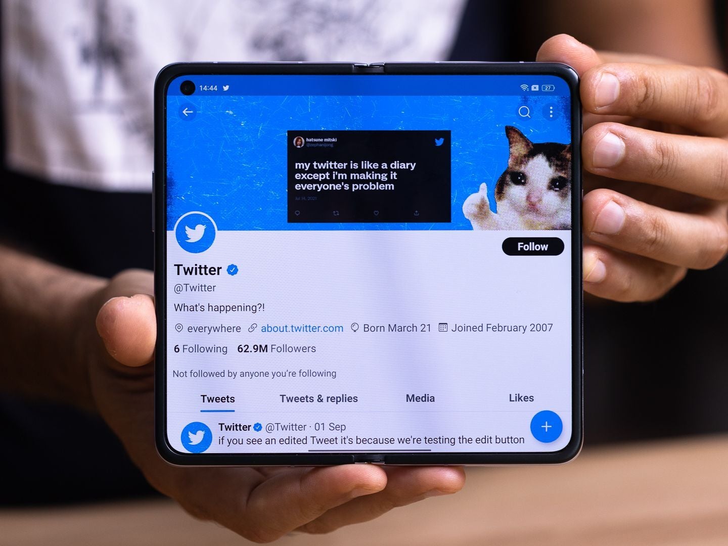 Yep, the Galaxy Fold phones are optimized for Twitter too! | Image credit - PhoneArena - Twitter and eToro to join forces for improved stock and crypto trading