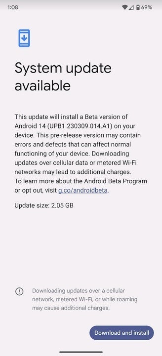 QPR3 Beta yazılımını çalıştırıyorsanız, yanlışlıkla Android 14 Beta 1'i indirip yüklememeye dikkat edin - Android 14 Beta 1, Pixel modellerinin parmak izi ile açılmasına izin vermiyor