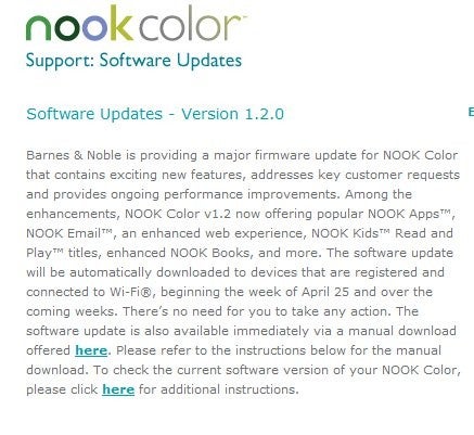 Latest software update for the NOOK Color officially brings Android 2.2 Froyo