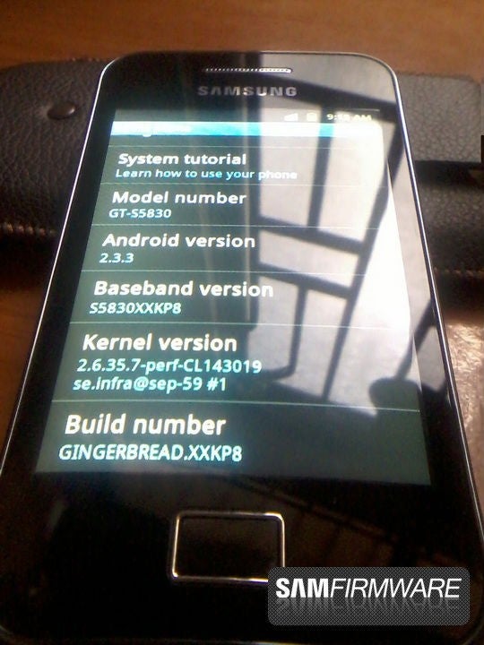 Pre-release Gingerbread ROM for the Samsung Galaxy Ace is leaked