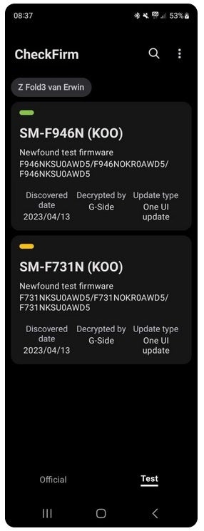 Using the CheckFirm app revealed that the Galaxy Z Flip 5 and Galaxy Z Fold 5 are testing One UI 5.1.1 - Galaxy Z Flip 5 and Galaxy Z Fold 5 will be the first to run Samsung's One UI 5.1.1 interface