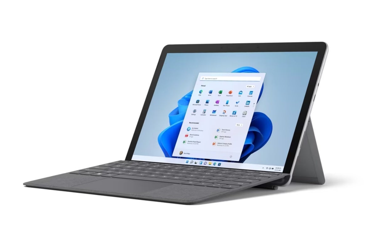 The Surface Go 3 (pictured here) is set to receive a power-efficient sequel relatively soon. - Microsoft&#039;s very interesting Surface Go 4 and Surface Pro 10 plans are starting to leak