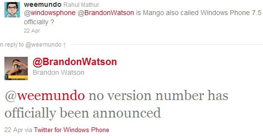 Microsoft says Mango to be released as Windows Phone 7.5, subsequently denies it