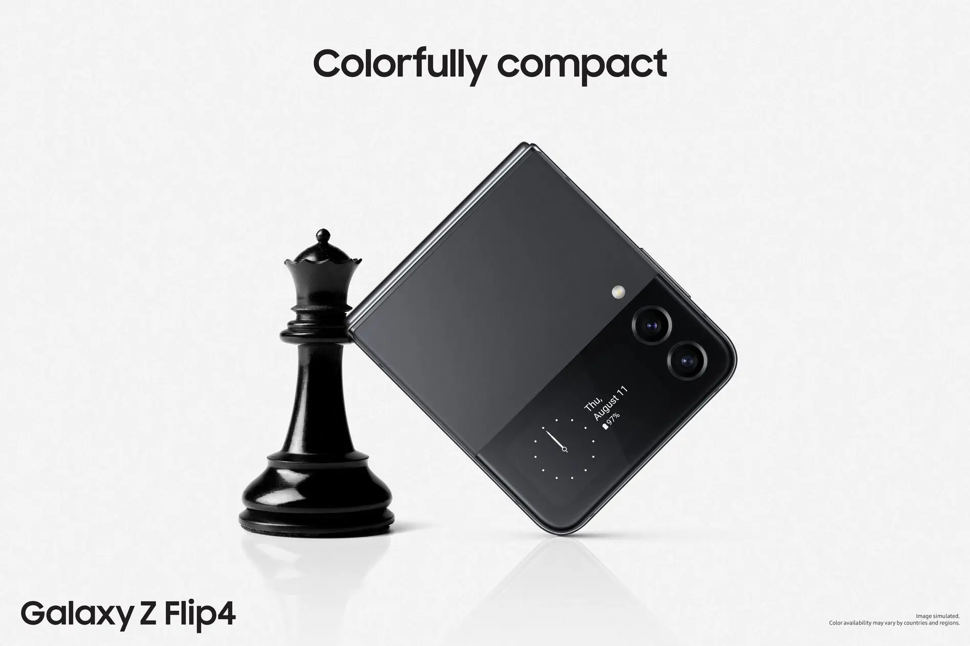 (Image Source - Samsung) This is the Z Flip 4 in Graphite. The Z Flip 5 in Grey may sport a similar shade to this one - Galaxy Z Flip 5 colors: what to expect