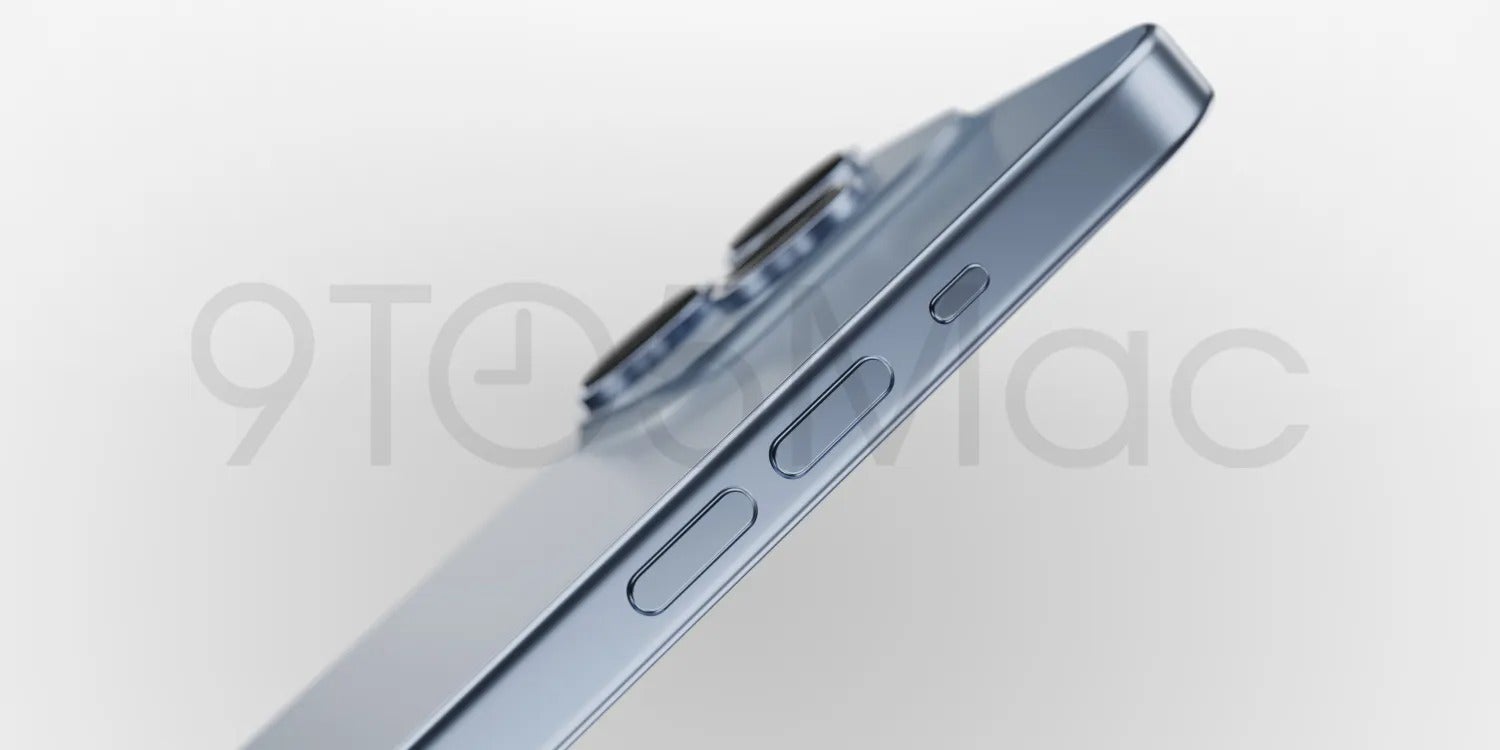 CAD-based render of the iPhone 15 Pro by 9to5Mac. - New iPhone 15 Pro and iPhone 15 Ultra CAD renders show camera differences and design
