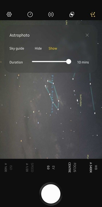 With the Expert RAW app, Galaxy S21, Galaxy Z Fold 4 users can be guided to snap great Astrophotography photos - Astrophotography mode comes to Galaxy S21 line and Galaxy Z Fold 4