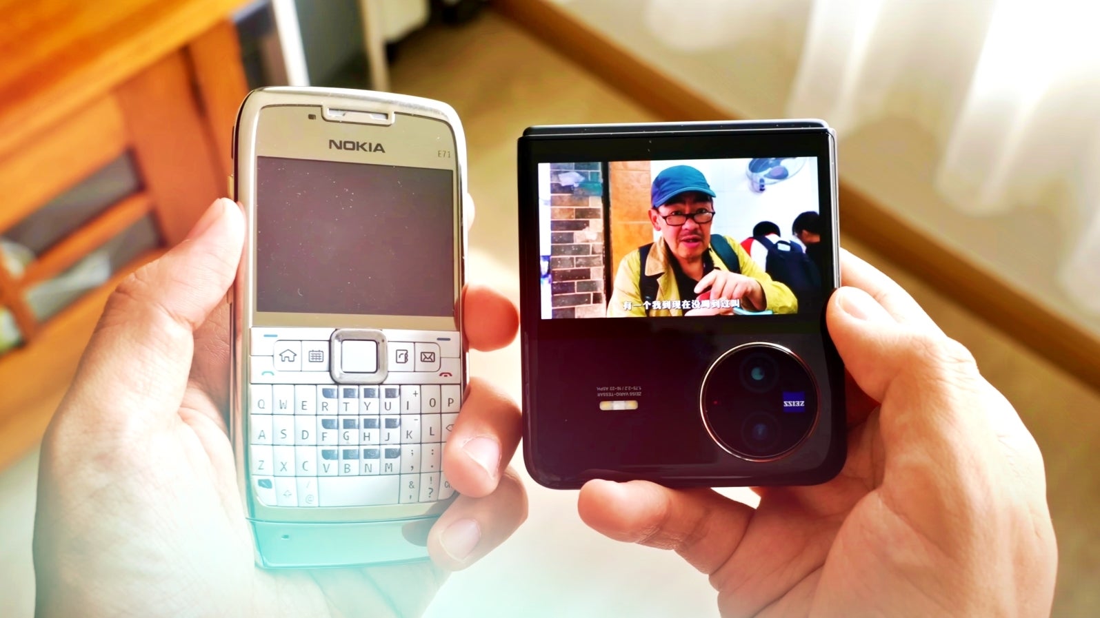 The Galaxy Z Flip 5&#039;s external display will be nearly as big as the on in the original iPhone from 2007! This is the Vivo X Flip next to a Nokia E71. - Galaxy Z Flip 5: The first Samsung foldable that has the power to convert iPhone users - worth it?