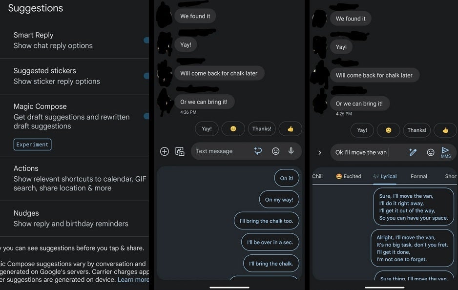 The Magic Compose is coming to Google Messages to help you send AI-composed texts. Image credit 9to5Google - AI-based Magic Compose is coming to Google Messages to improve your texts