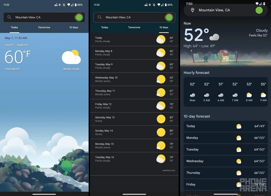 Die Google Weather App F r Android Erh lt Ein Von Ihnen Neu Gestaltetes 