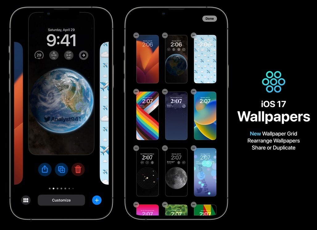 In iOS 17, there will be a new Wallpaper Grid according to analyst941 - Two iOS 17 changes leak including Apple Maps &quot;Live Activity&quot; for Lock Screen
