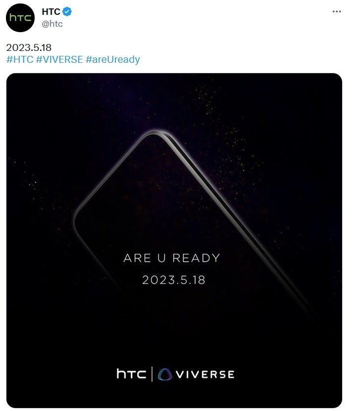 HTC xác nhận thông qua một tweet rằng vào ngày 18 tháng 5, họ sẽ tiết lộ U23 Pro 5G - HTC chính thức công bố thông tin này; Điện thoại U23 Pro 5G mới sẽ được ra mắt vào ngày 18 tháng 5