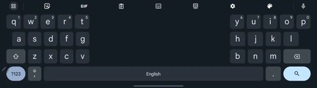 Gboard's standard split layout with no duplicated keys - Android tablets to get a split keyboard with two different Gboard options