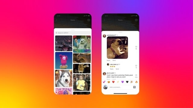 Source de l'image - Meta - Instagram vous permettra désormais de répondre aux publications avec un GIF et de modifier davantage vos bobines