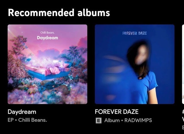 Source de l'image - u/cancerkol - Reddit - YouTube Music recommande maintenant les albums qu'il pense que vous pourriez aimer