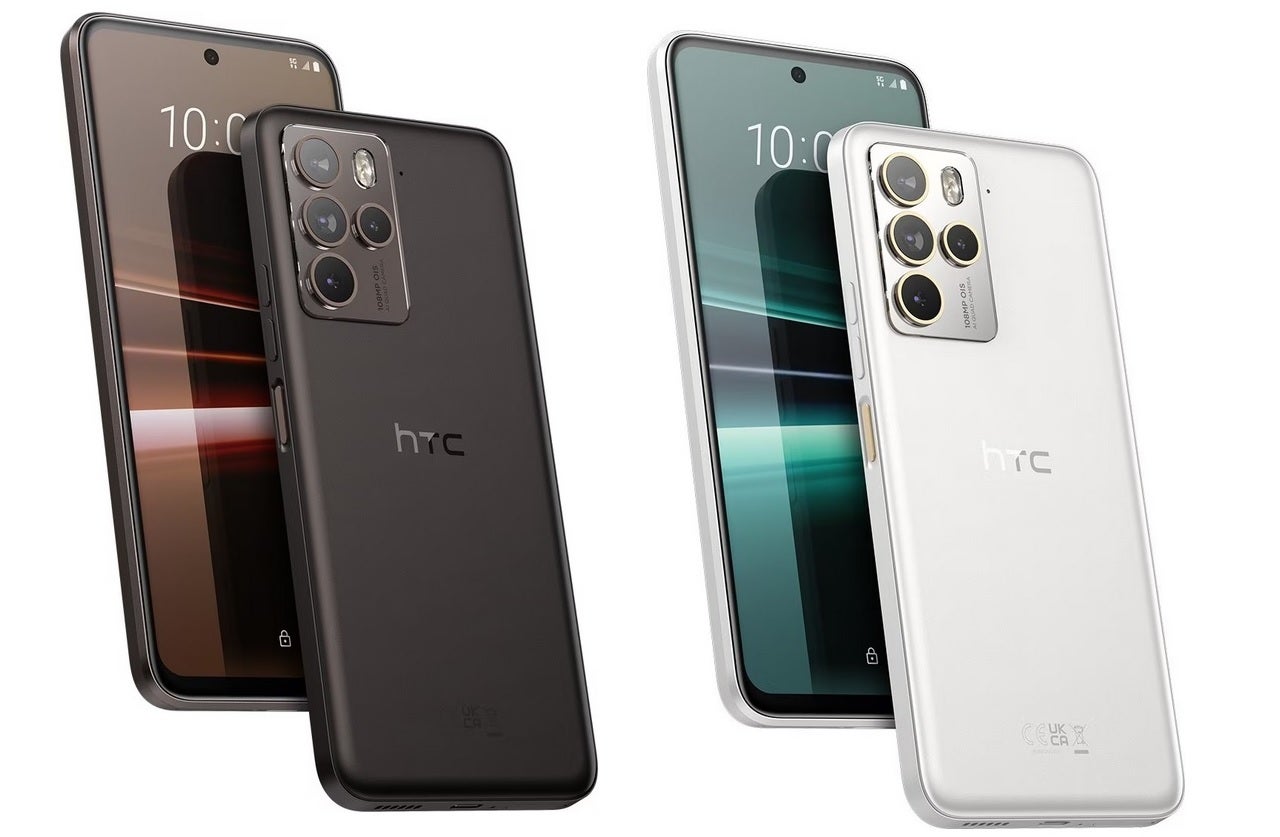 The HTC U23 Pro in Coffee Black and Snow White - HTC U23 Pro is now official with 6.7-inch OLED display, 108MP rear camera, and a 3.5mm earphone jack