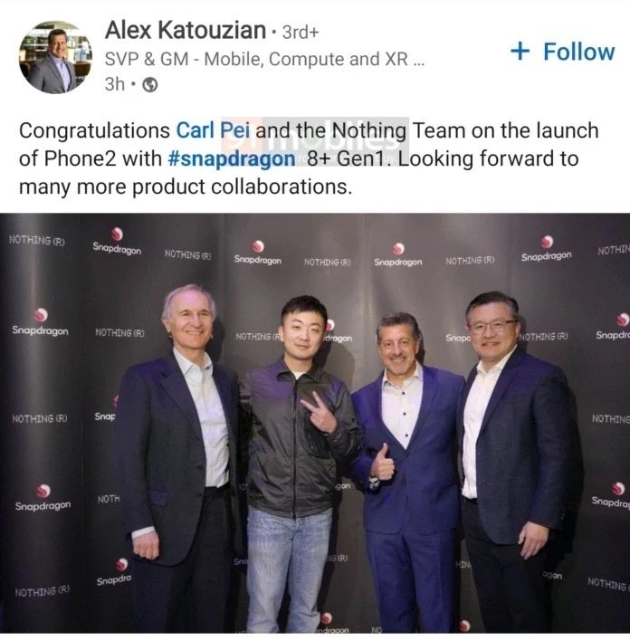 Carl Pei confirme la puce premium Snapdragon 8+ Gen 1 pour Nothing Phone (2)