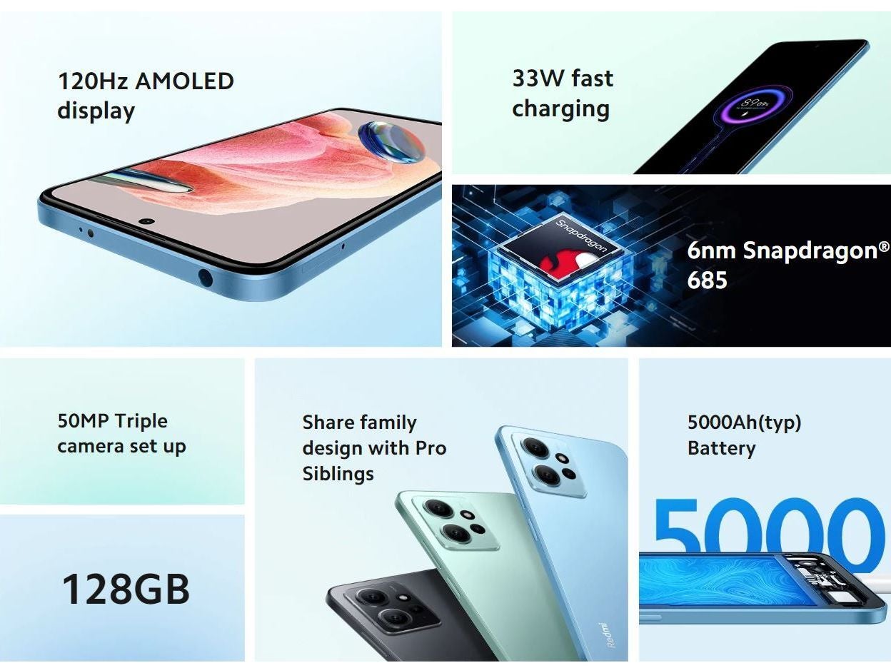A quick overview of the Redmi Note 12&#039;s base specs. - Redmi’s latest Note 12 flagship makes for a great deal with Amazon UK