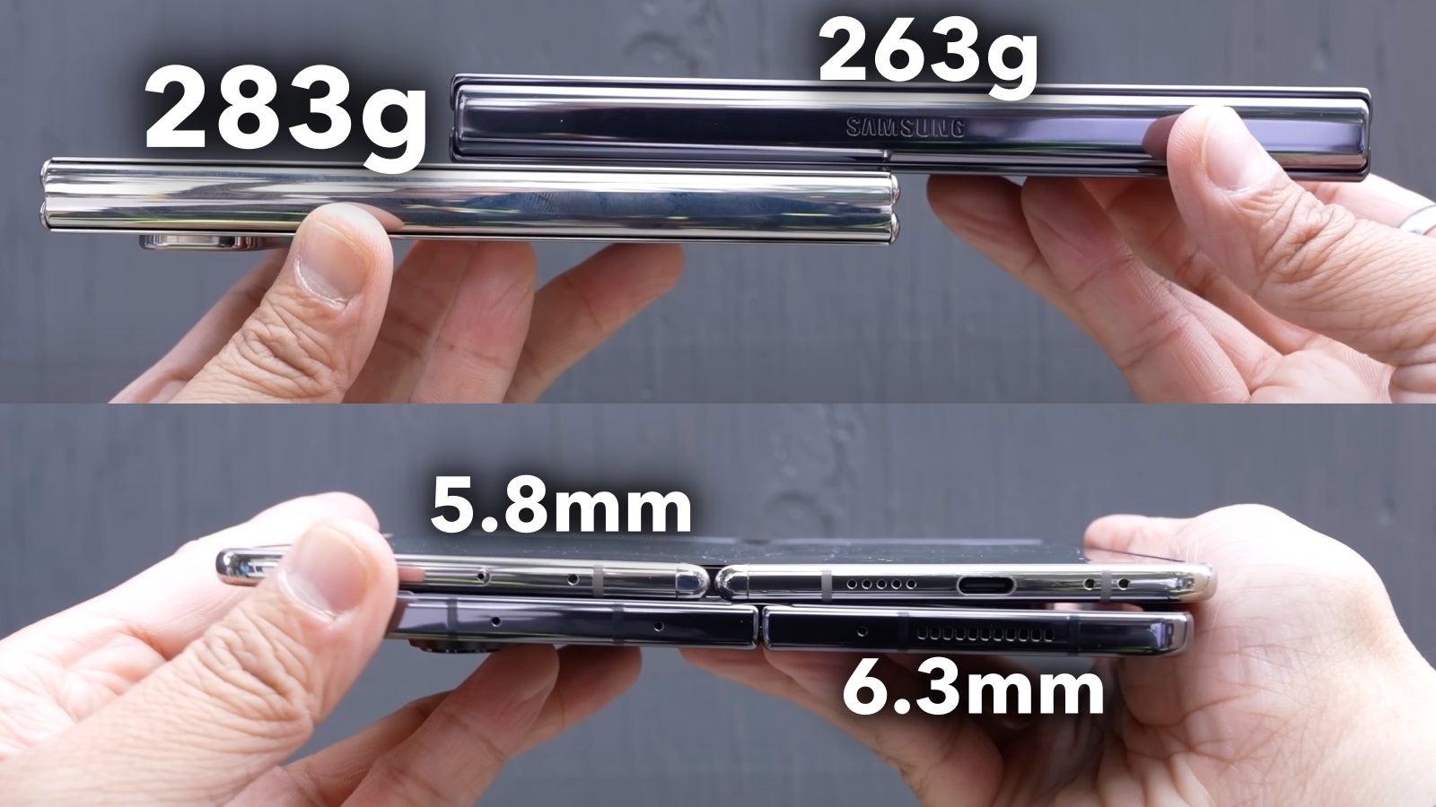 The Pixel Fold is noticeably heavier than the (already heavy) Galaxy Z Fold 4 but it&#039;s also noticeably thinner. - Pixel Fold: Google’s anti-Galaxy Fold foldable hasn’t learned much from Samsung’s mistakes
