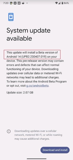 Se você estiver no QPR3 Beta, não instale acidentalmente a atualização do Android 14 Beta 2.1 de hoje - Android 14 Beta 2.1 lançado para eliminar bugs;  o que aqueles no QPR3 Beta devem fazer