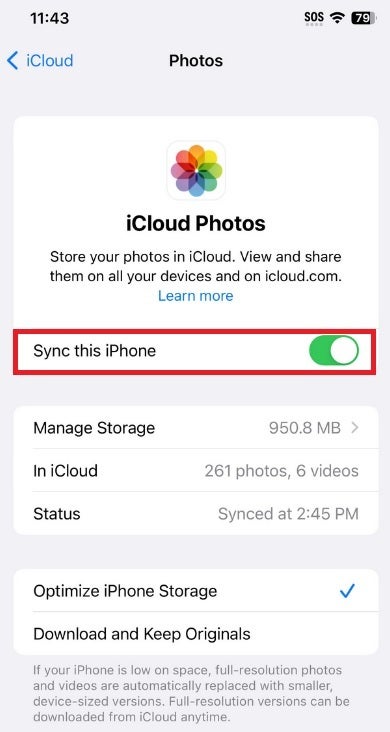 Assurez-vous que iCloud Photos est activé sur votre appareil - Apple fermera My Photo Stream en juillet ;  voici ce que vous devez savoir