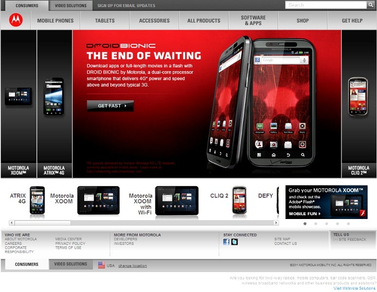 Motorola DROD BIONIC page pulled from Moto&#039;s website