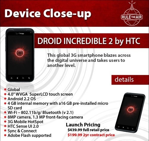 HTC DROID Incredible 2 to be offered for the decent price of $439 without a contract