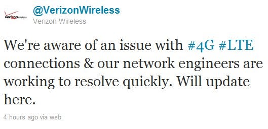 Verizon&#039;s LTE network is suffering through outages nationwide