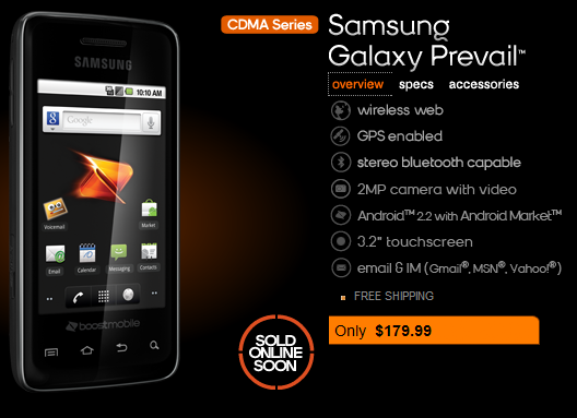 The Samsung Galaxy Prevail is expected to launch from Boost Mobile on April 29th - Samsung Galaxy Prevail to join Boost Mobile&#039;s line up on April 29th