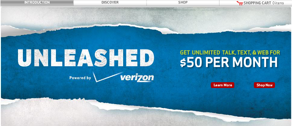 Verizon's $50 unlimited pre-paid service is now Unleashed on the public