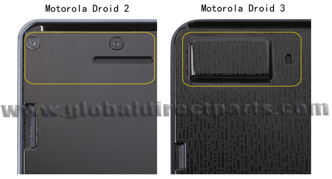 The bump on the back of the DROID 3&#039;s slider proves the existance of the front-facing camera  - Pictures of the Motorola DROID 3 leak, reveal front-facing camera