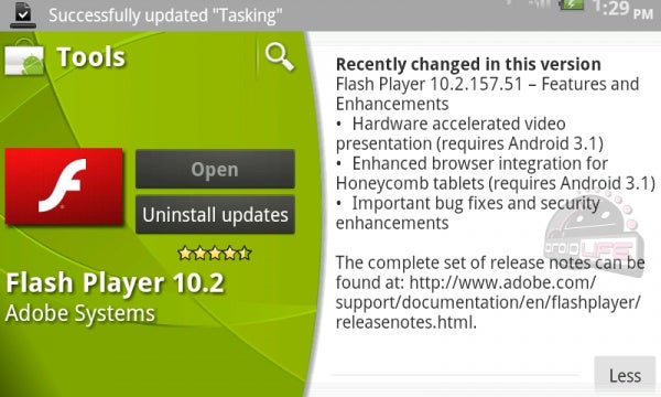 Adobe Flash 10.2 for Honeycomb goes final