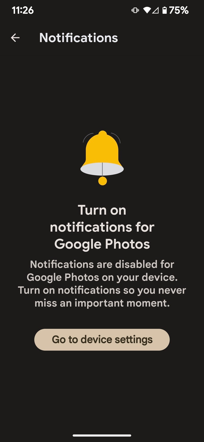 New Google Photos Settings and Sub-Menus