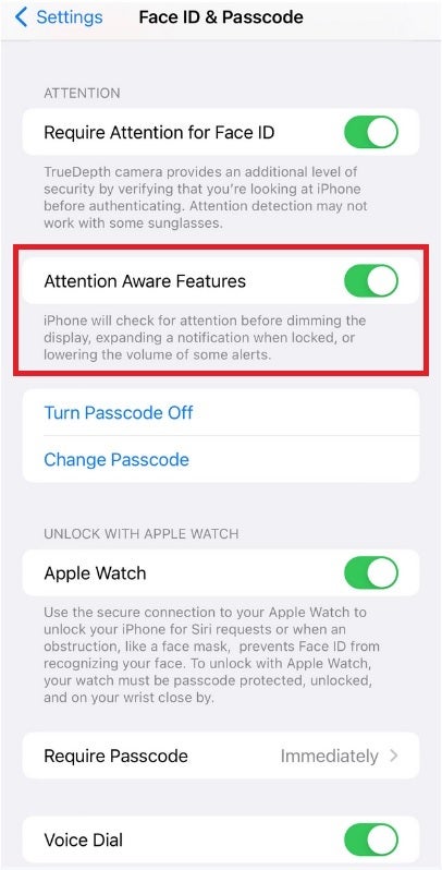 Want your alarm and timer ringtone to be loud at all times? Disable the Attention Aware Features setting - Can&#039;t hear when your iPhone alarm or timer goes off? Disable this setting now