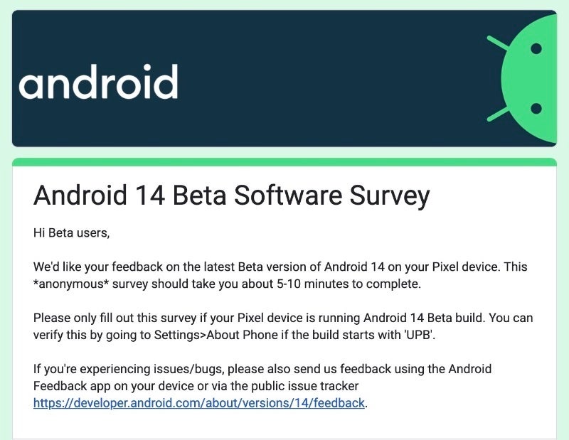 Source - Google - Google wants to know your thoughts on Android 14 Beta 3