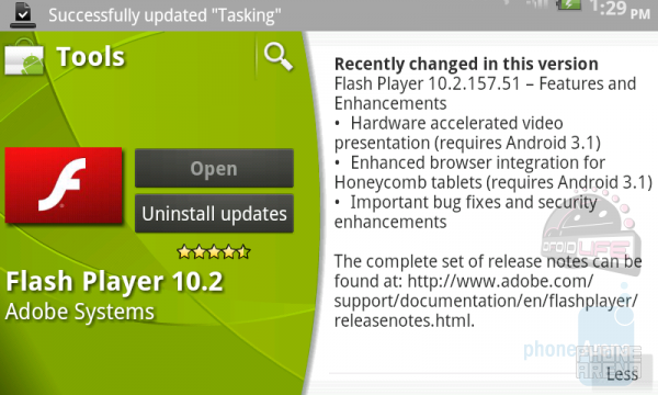 Adobe&#039;s latest upgrade to Flash Player 10.2 brings an enhancement for HD video on Honeycomb tablets once they install Android 3.1 - Adobe Flash Player 10.2 will support &#039;hardware accelerated video&#039; in Android 3.1