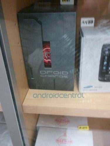 Sitting on a shelf at Walmart, awaiting its upcoming launch, is the Samsung DROID Charge - Samsung DROID Charge spotted at Walmart