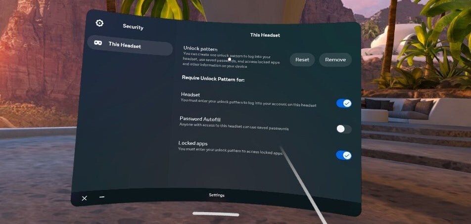 How to lock your Meta Quest 2 with a pattern, and how to lock Quest 2 apps