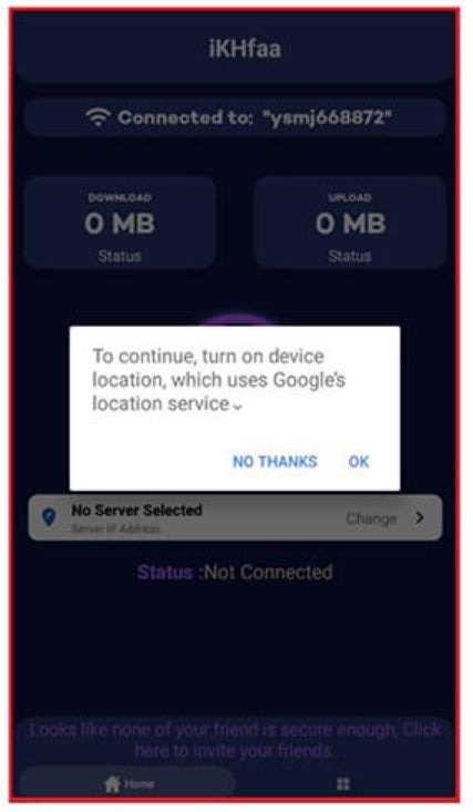 Those installing the iKHfaa VPN app are asked to enable location service - Android spyware found hiding out in Play Store; delete these two apps now!