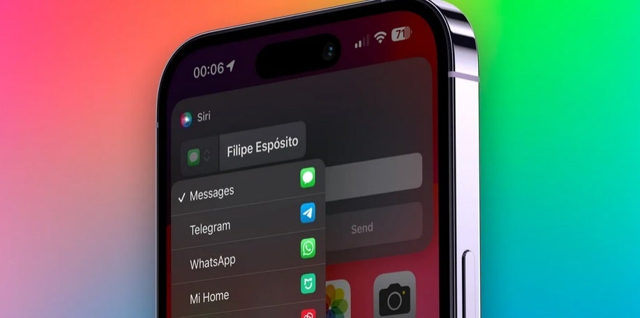 Siri will show you your options when you ask the digital assistant to send a message. Image credit 9to5Mac - iOS 17 gives iPhone users a "hands-on" approach to using third-party messaging apps