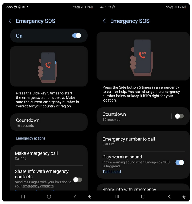 With the June update, Emergency SOS will remain enabled permanently on the Galaxy S22, S23 series, and some recent foldable models - June "Super Update" will prevent Galaxy S23, S22 users from disabling Emergency SOS