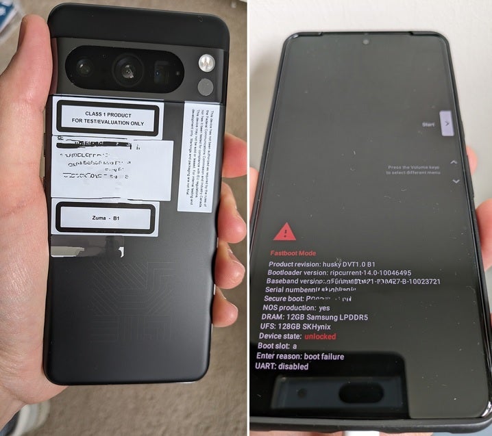 Live photos of a Pixel 8 Pro prototype - Pixel 8 Pro live images are shared on Reddit