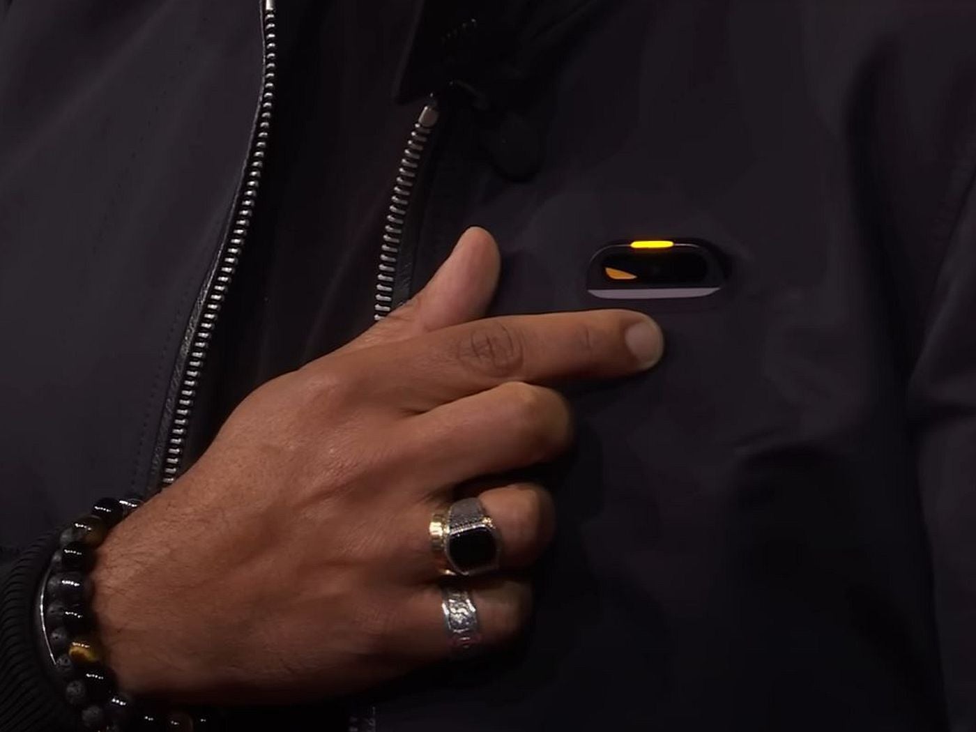 A peep at the unit that was showcased during the TED Talk. That yellow part? It can glow other colors too! - Will Humane prove it put its eggs in the right basket with the AI Pin?
