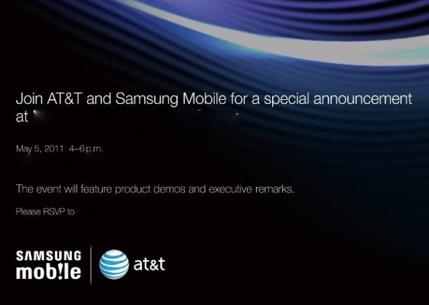 Press event being held in NYC on May 5th by AT&amp;T &amp; Samsung could point to the Infuse 4G