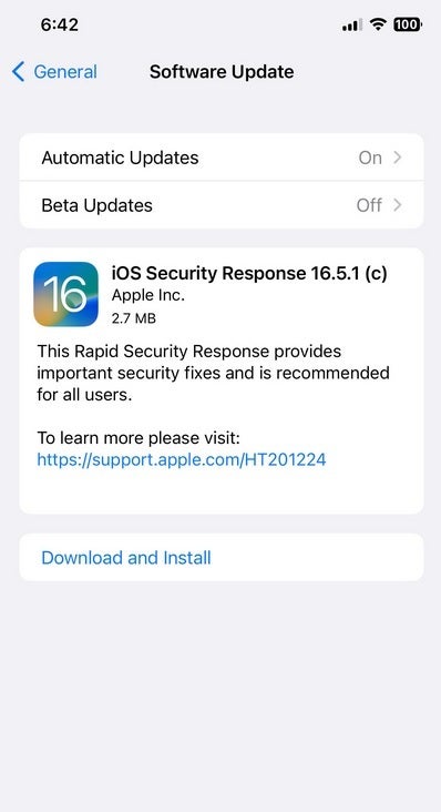Apple releases iOS 16.5.1 (c) and iPadOS 16.5.1 (c) using the Rapid Security Response - Apple tries again to patch a serious WebKit flaw by disseminating iOS 16.5.1 (c)