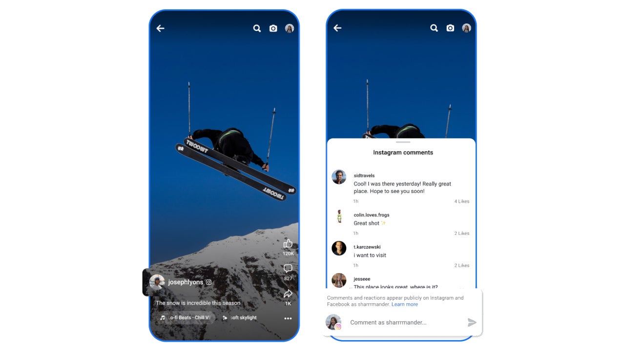 View and write comments on Instagram Reels - Facebook announces important video-related improvements