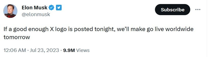 Twitter could have a new logo Sunday morning - Bye, Bye Birdie: Musk says Twitter is changing its logo to the letter "X" (It's now official!)