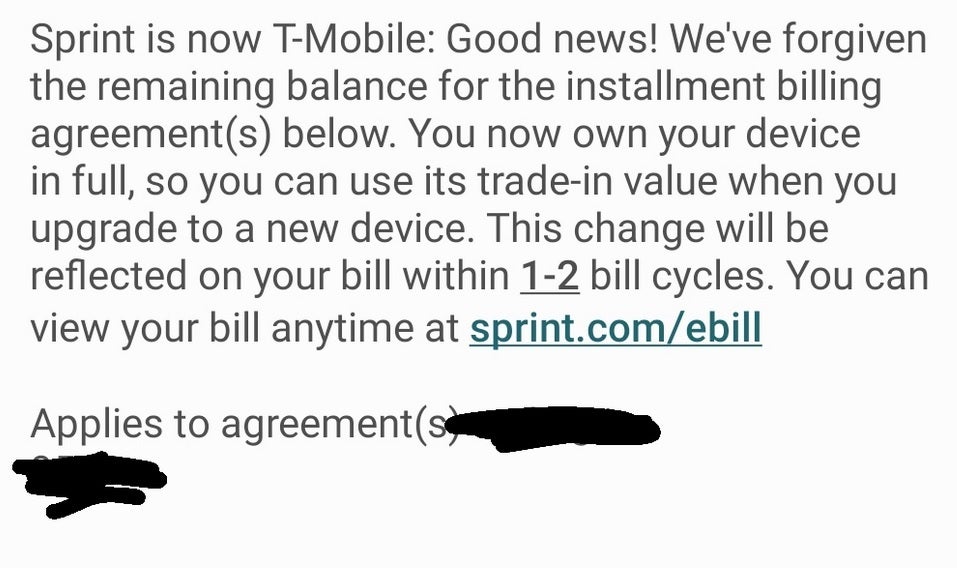 T-Mobile is wiping out some debt owed on phones purchased from Sprint - T-Mobile is wiping out the remaining debt on phones purchased by some ex-Sprint customers