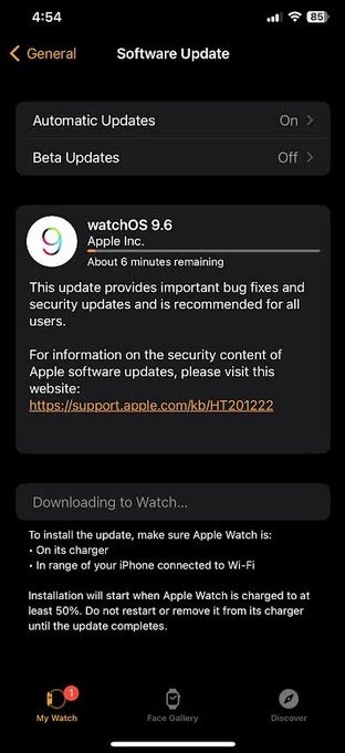 Bugün ayrıca watchOS 9.6 da kullanıma sunuldu